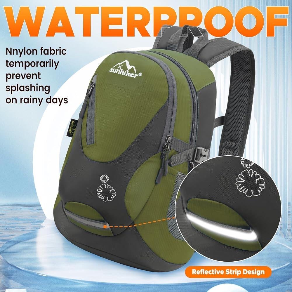 Sunhiker Backpack Daytrip Bag Multiple Pockets Water Bottle Holder Adjustable - Picture 6 of 8